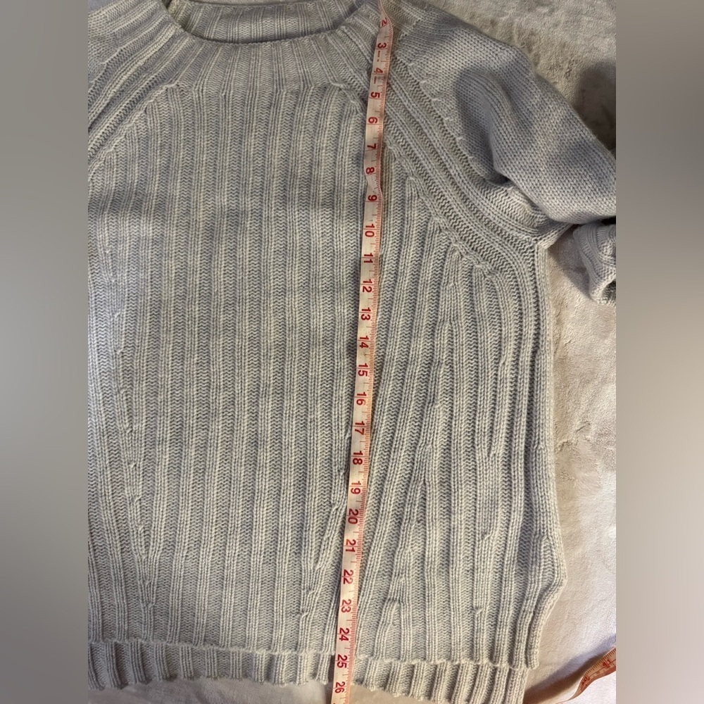 Vince Women’s Wool Cashmere Ribbed Knit Sweater Gray Size M - Picture 9 of 9